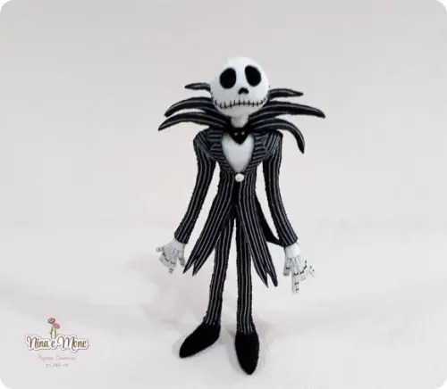 Boneco Jack Esqueleto de feltro