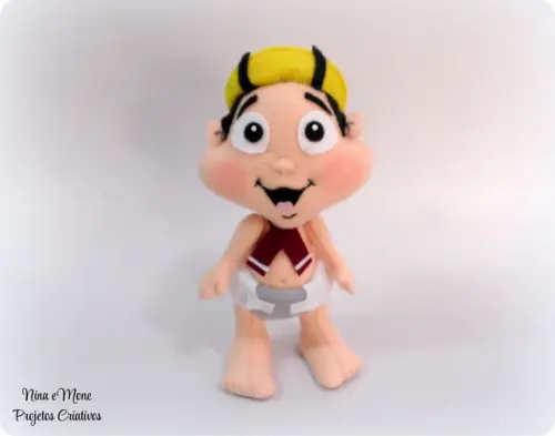 boneco kiko baby de feltro - tema chaves