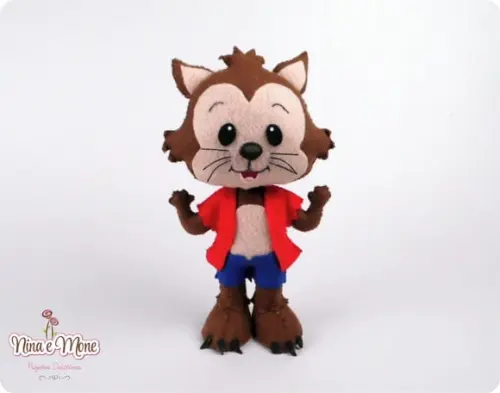 Boneco Lobinho de feltro (Halloween)