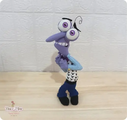 Boneco Medo de Feltro - Tema Divertidamente