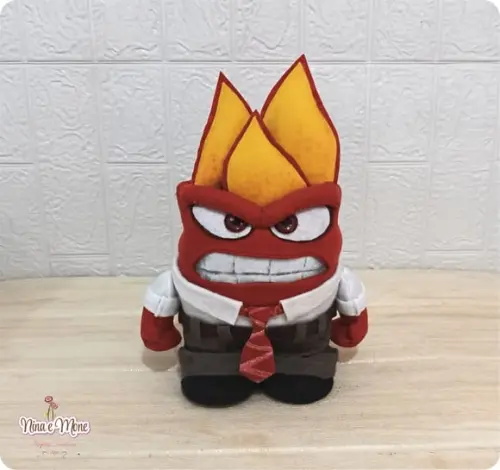 Boneco Raiva de Feltro - Tema Divertidamente