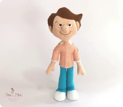 Boneco Tommy de Feltro - Tema Pippi Meialonga