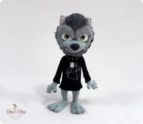 Boneco Wilburn de feltro (Transilvania)