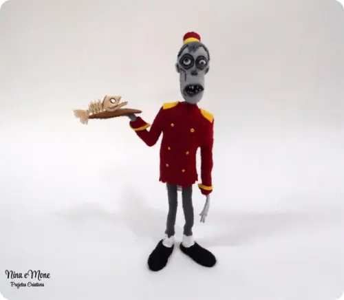 Boneco Zumbi de feltro (Transilvania)