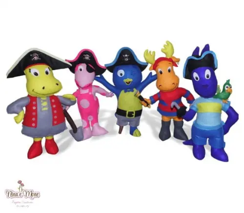 Bonecos Backyardigans Pirata em Feltro