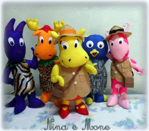 Bonecos Backyardigans Safari em Feltro
