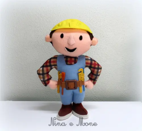 Bonecos Bob o Constutor em Feltro