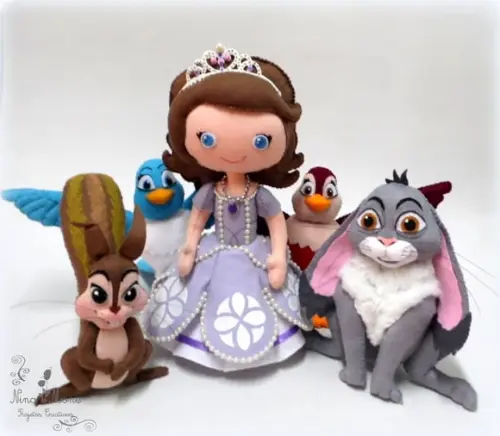 Bonecos Princesa Sofia de Feltro