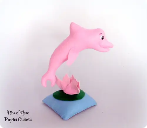 boto cor de rosa de feltro