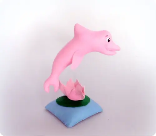 boto cor de rosa de feltro