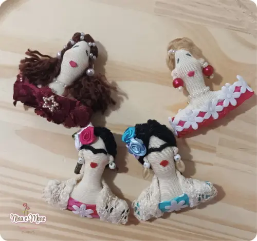 Broche Frida e Melindrosas