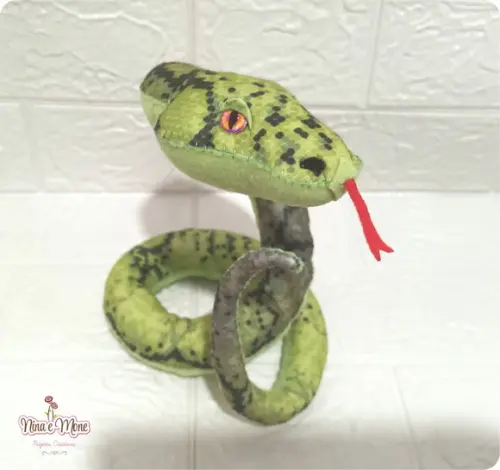 Cobra Verde de Feltro