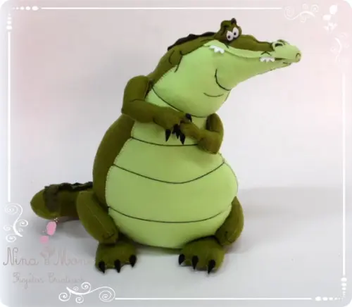 Crocodilo Louis em Feltro