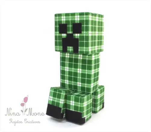 Creeper de Feltro - Tema Minecraft