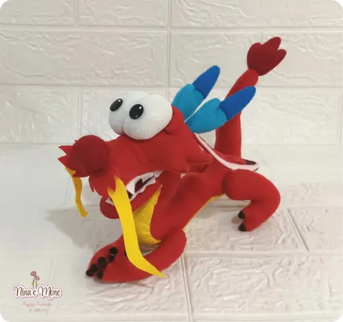 Dragão Mushu de Feltro