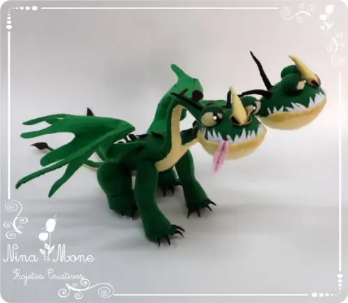 Dragão Ziperarrepiante de Feltro