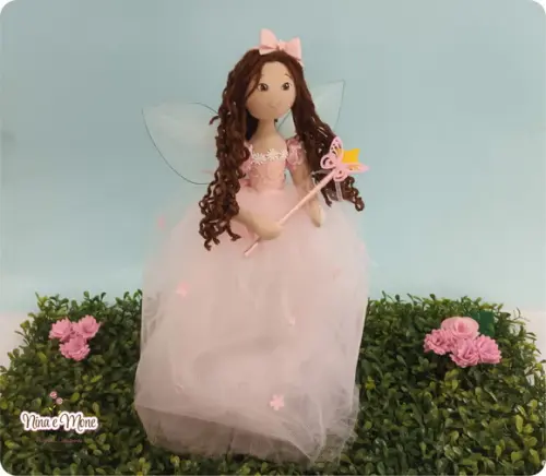 Fada Rosa de Pano