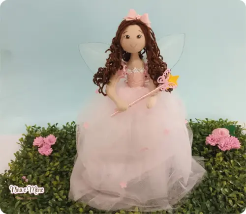 Fada Rosa de Pano