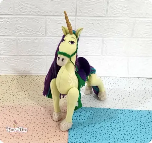 Kit Bonecos Academia Unicórnio de Feltro