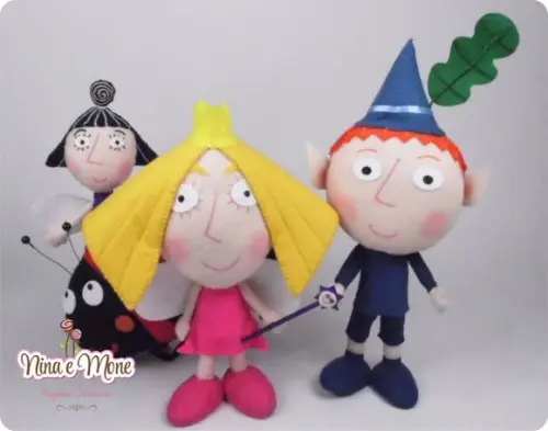 Kit de Bonecos Ben e Holly de Feltro - Tema Ben e Holly