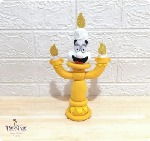 Lumiere em Feltro - Kit Bela e a Fera