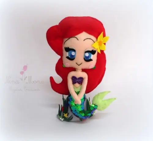 Pequena Sereia Em Feltro