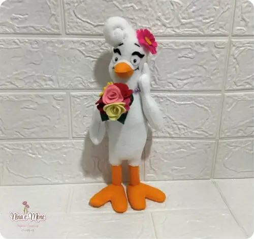 Pombinha Branca em Feltro