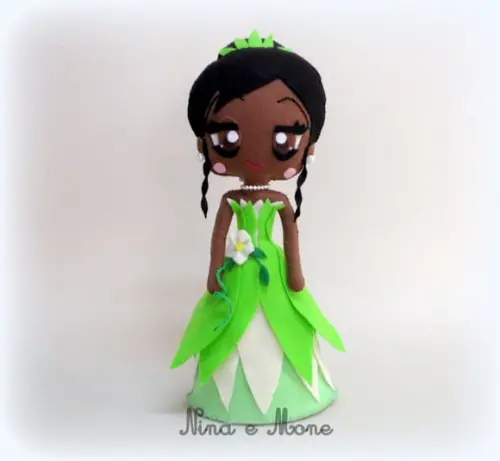 Princesa Tiana em Feltro
