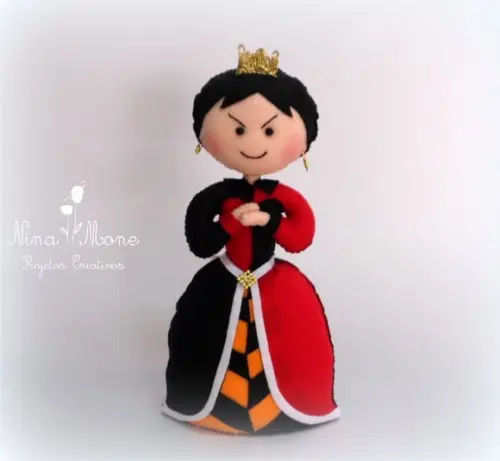 Rainha de Copas - Tema Alice em Feltro