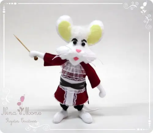 Ratinho Dormidongo -tema Alice em Feltro
