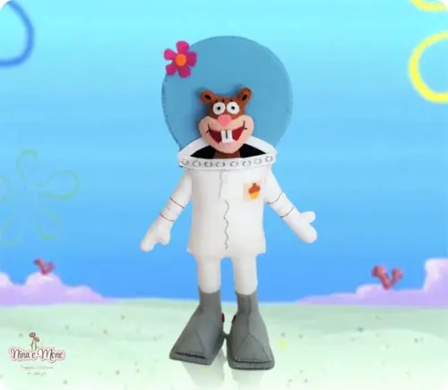 Sandy de feltro - tema Bob Esponja
