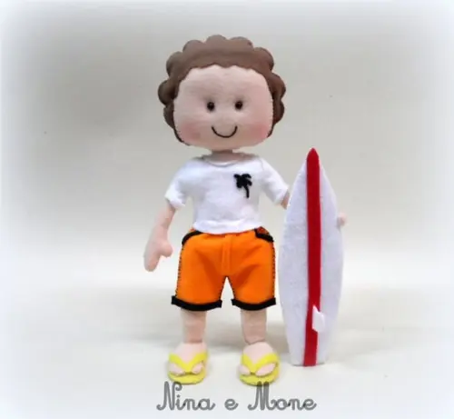 Surfista Articulado em feltro