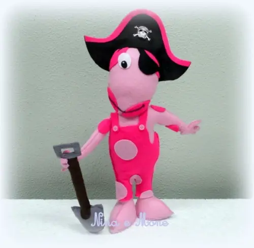 Uniqua Pirata em Feltro