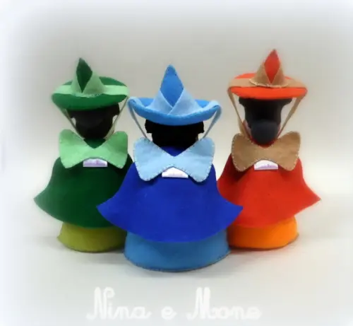 Trio Fadas Madrinhas em Feltro