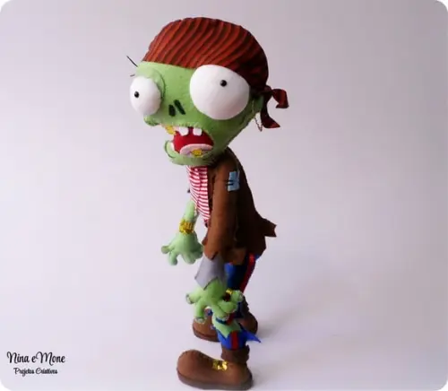 Zumbi Pirata de Feltro