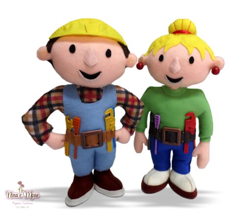 Bonecos Bob o Constutor em Feltro