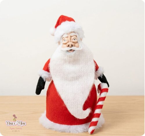 Boneco Santa Claus de feltro  - tema Estranho Mundo de Jack