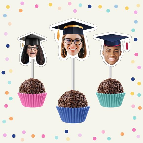 Toppers Docinho com Rostinho - Formatura