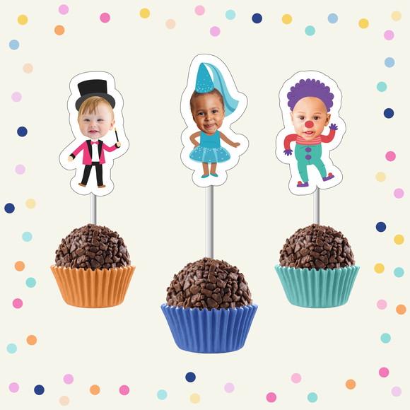 Toppers de Docinho com Rostinho - Carnaval