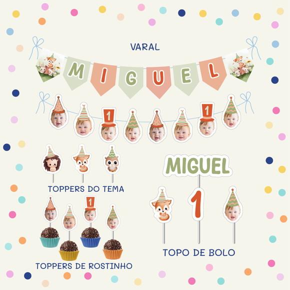 Kit Festa Alegria com Rostinho - Animais da Floresta
