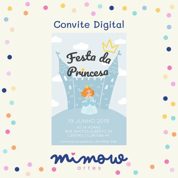 Convite Digital - Princesas