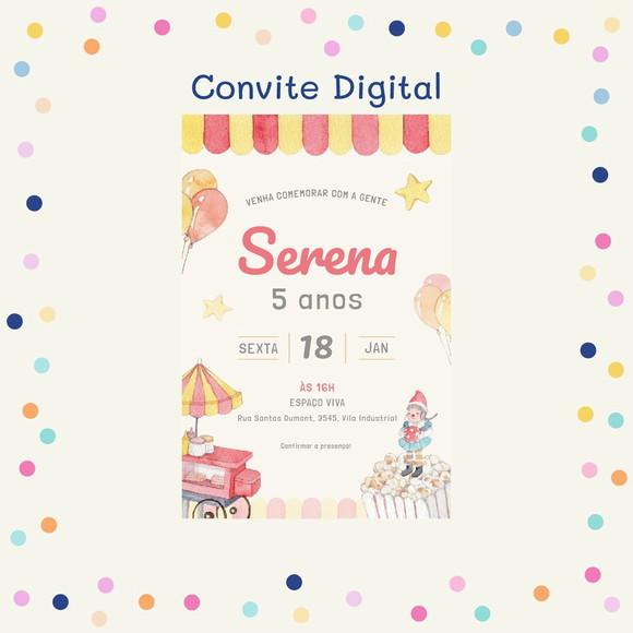 Convite Digital - Circo