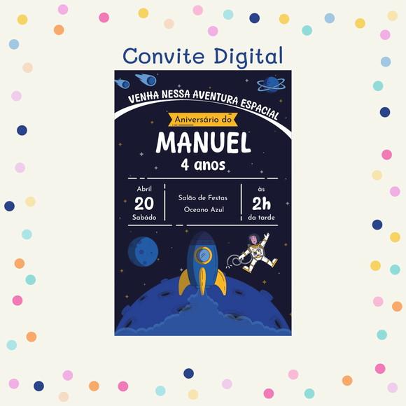 Convite Digital - Astronauta