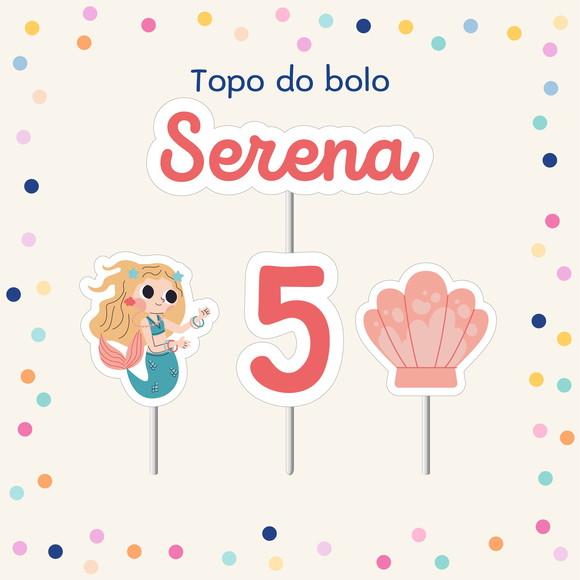 Topo de Bolo - Sereia