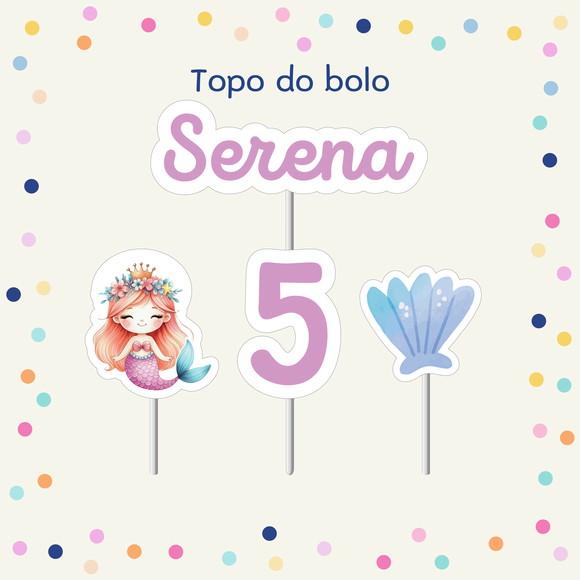 Topo de Bolo - Sereia