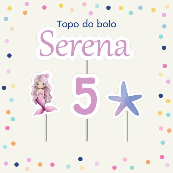 Topo de Bolo - Sereia