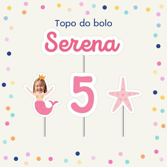 Topo de Bolo - Sereia