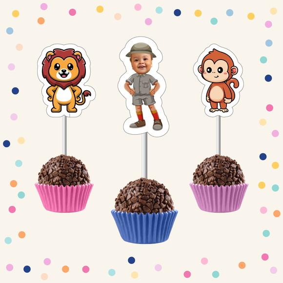 Toppers Docinho com Rostinho - Safari Zoológico