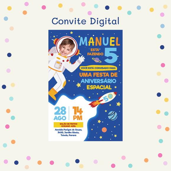 Convite Digital - Astronauta