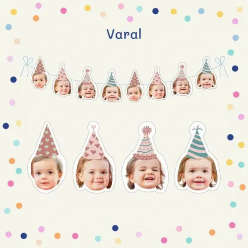 Varal | Bandeirola G - Rostinho Chapeuzinho